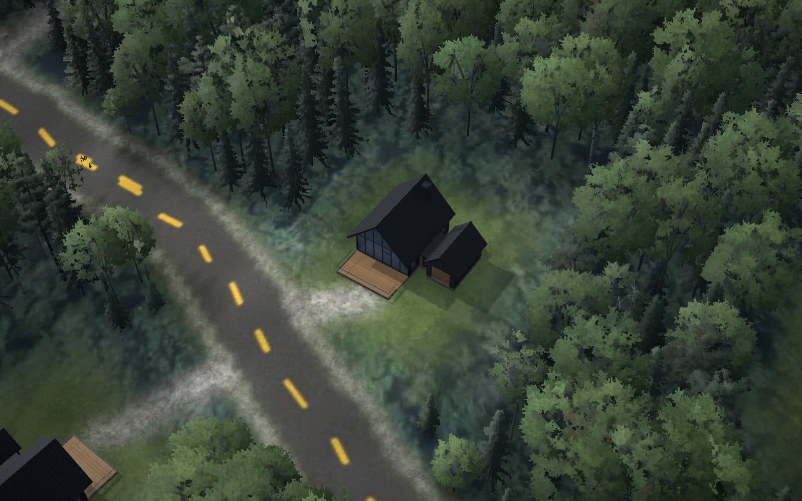 Vue 3D du terrain 11 sur le relief du domaine