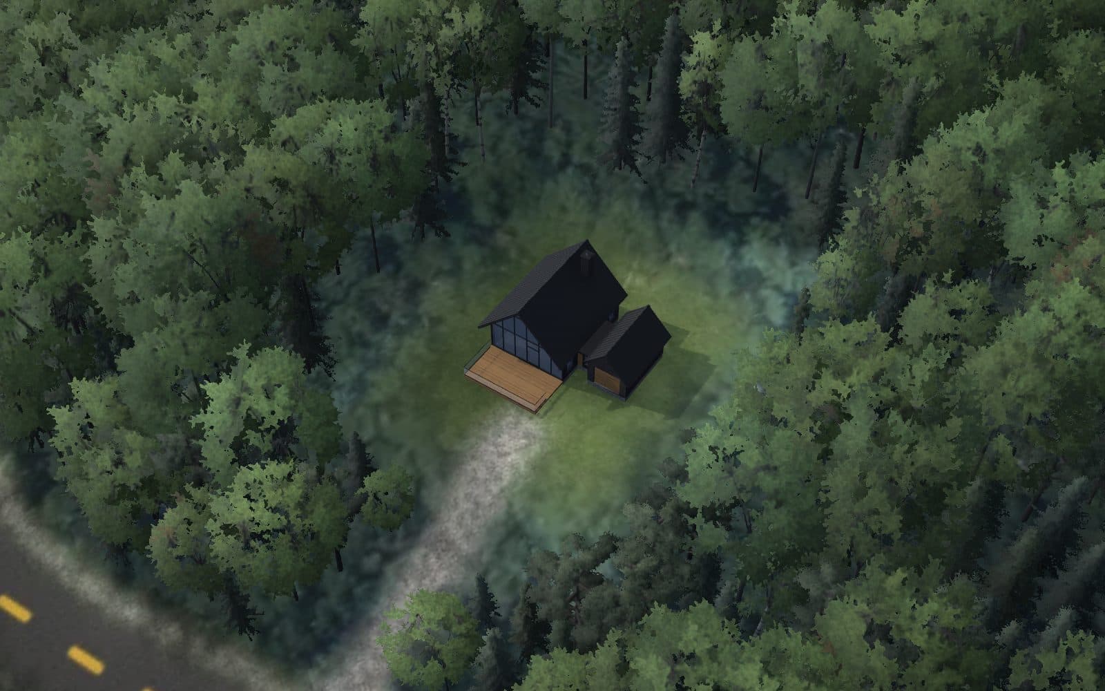 Vue 3D du terrain 16 sur le relief du domaine