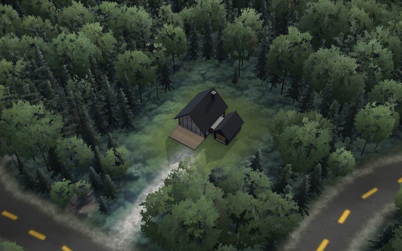 Vue 3D du terrain 17 sur le relief du domaine