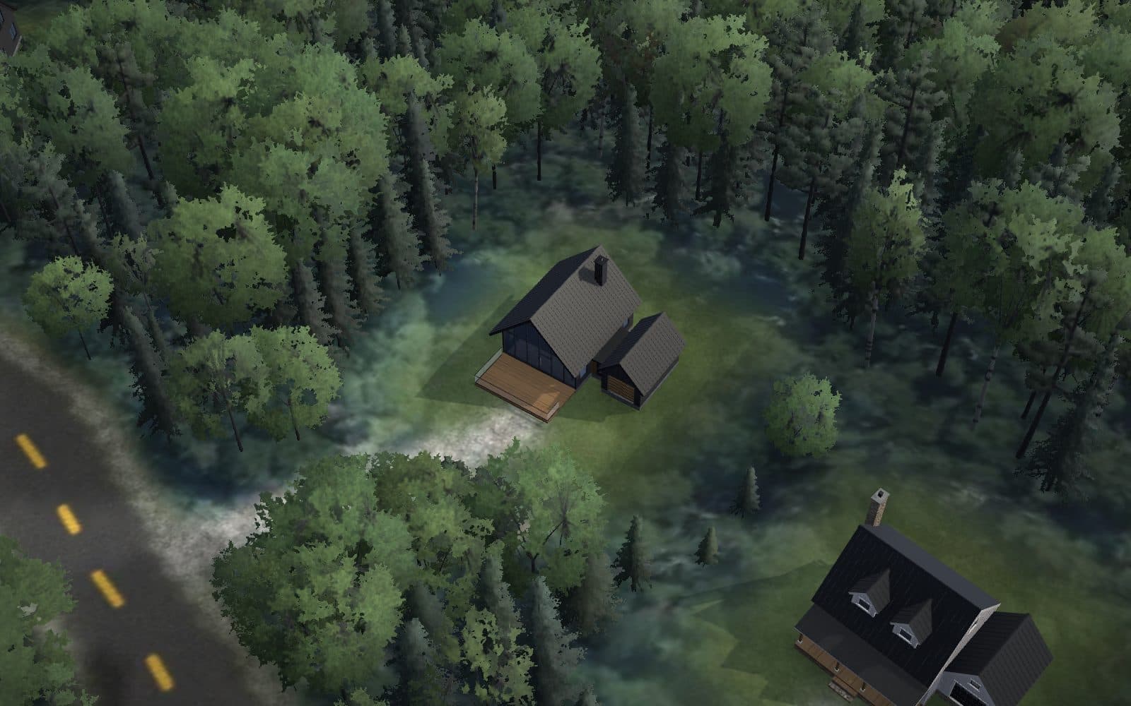 Vue 3D du terrain 20 sur le relief du domaine