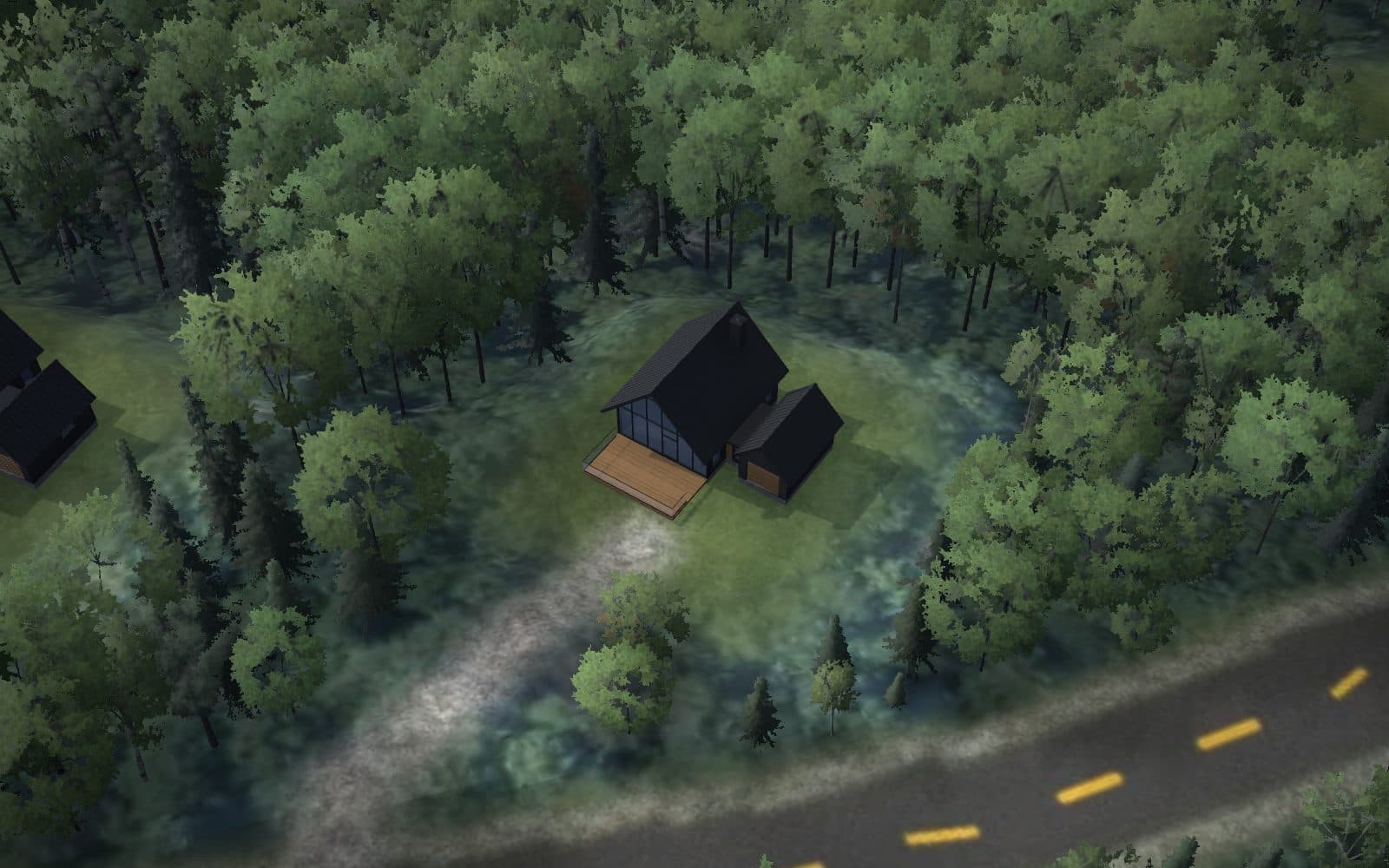 Vue 3D du terrain 27 sur le relief du domaine