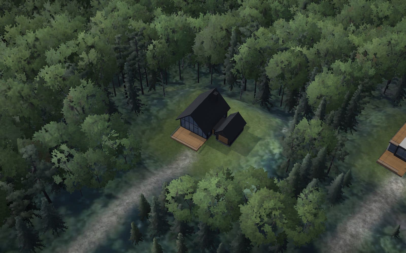 Vue 3D du terrain 29 sur le relief du domaine