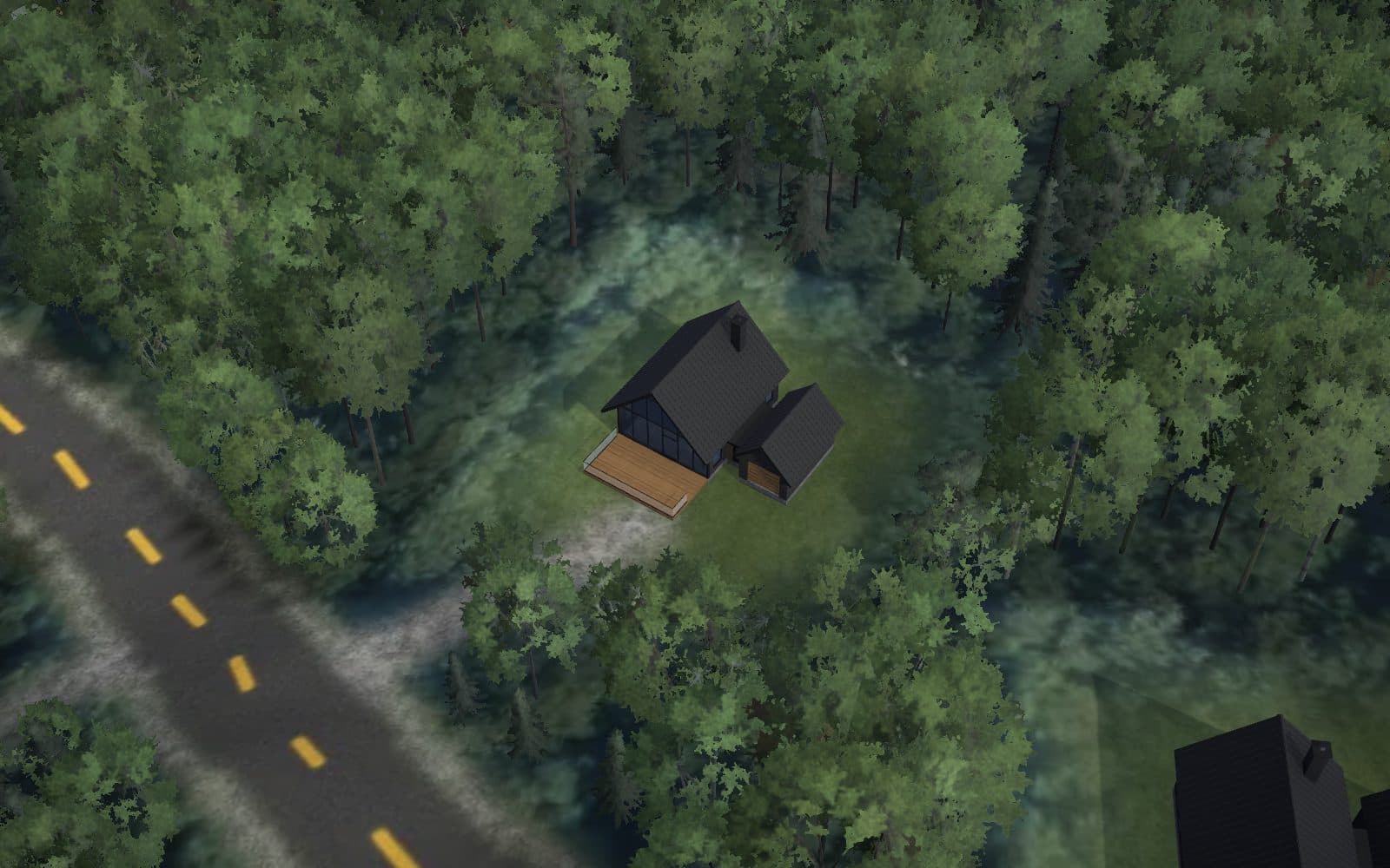 Vue 3D du terrain 31 sur le relief du domaine