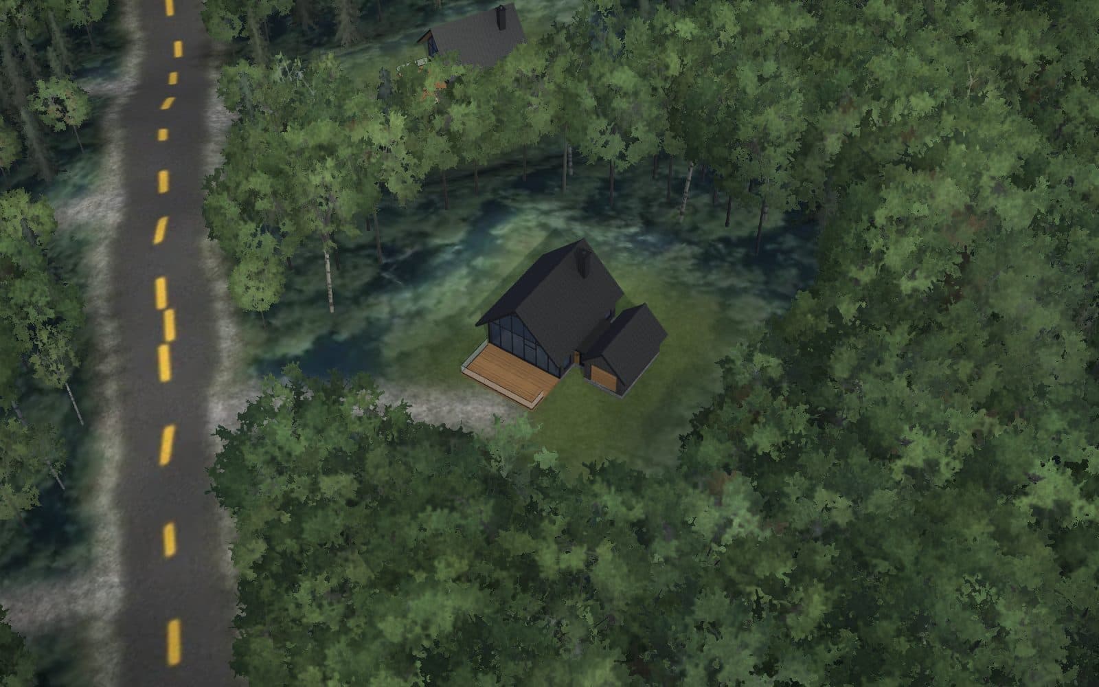 Vue 3D du terrain 33 sur le relief du domaine