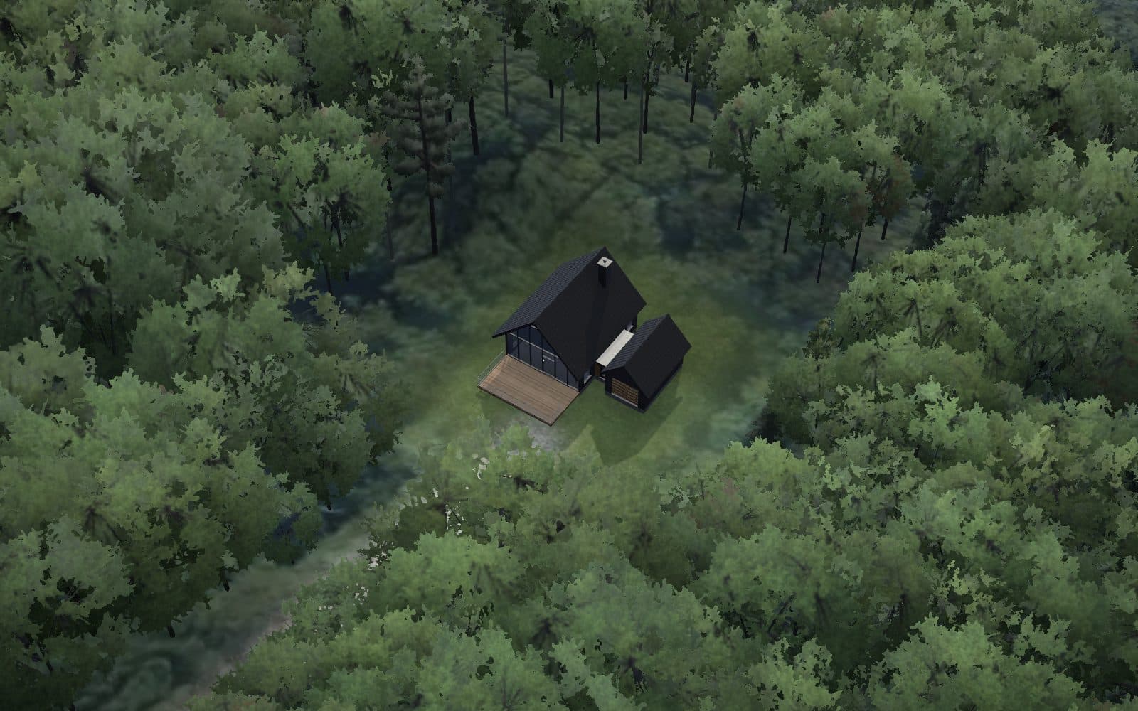 Vue 3D du terrain 36 sur le relief du domaine