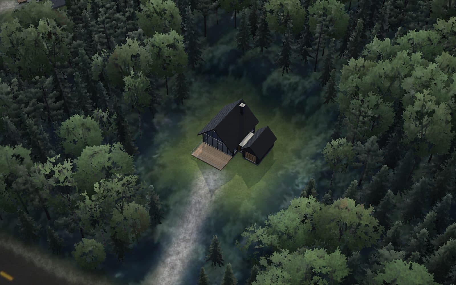 Vue 3D du terrain 5 sur le relief du domaine