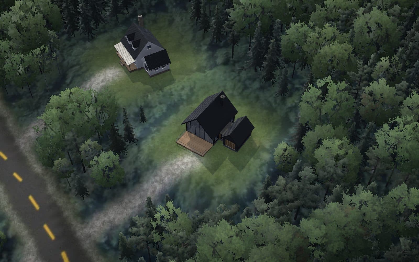 Vue 3D du terrain 7 sur le relief du domaine
